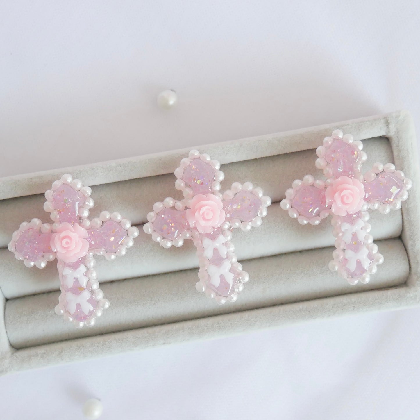 <15005>Cross ring (pink)