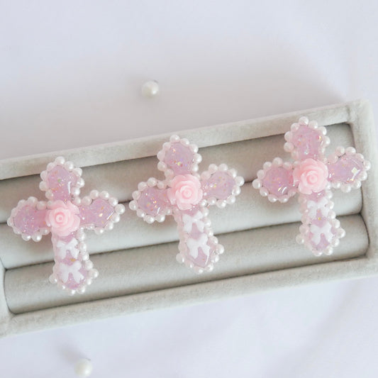 <15005>Cross ring (pink)