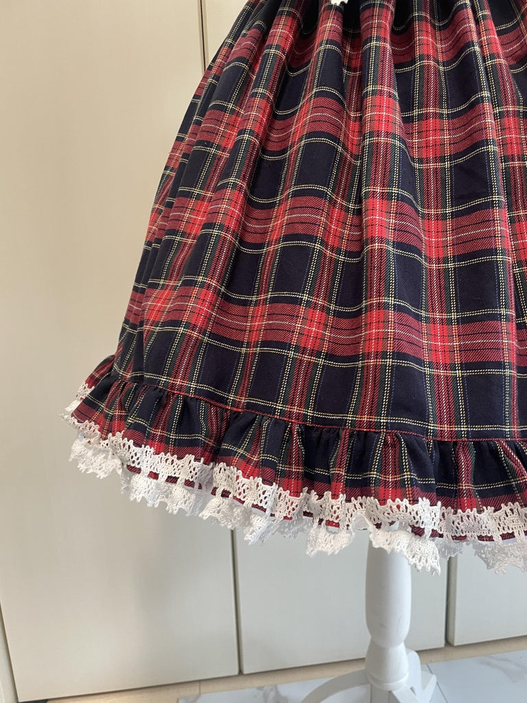 <32001>Tartan check Lolita"Red set