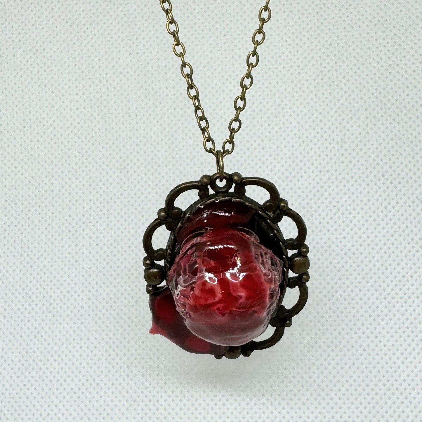 <18057>Brain Necklace (red)