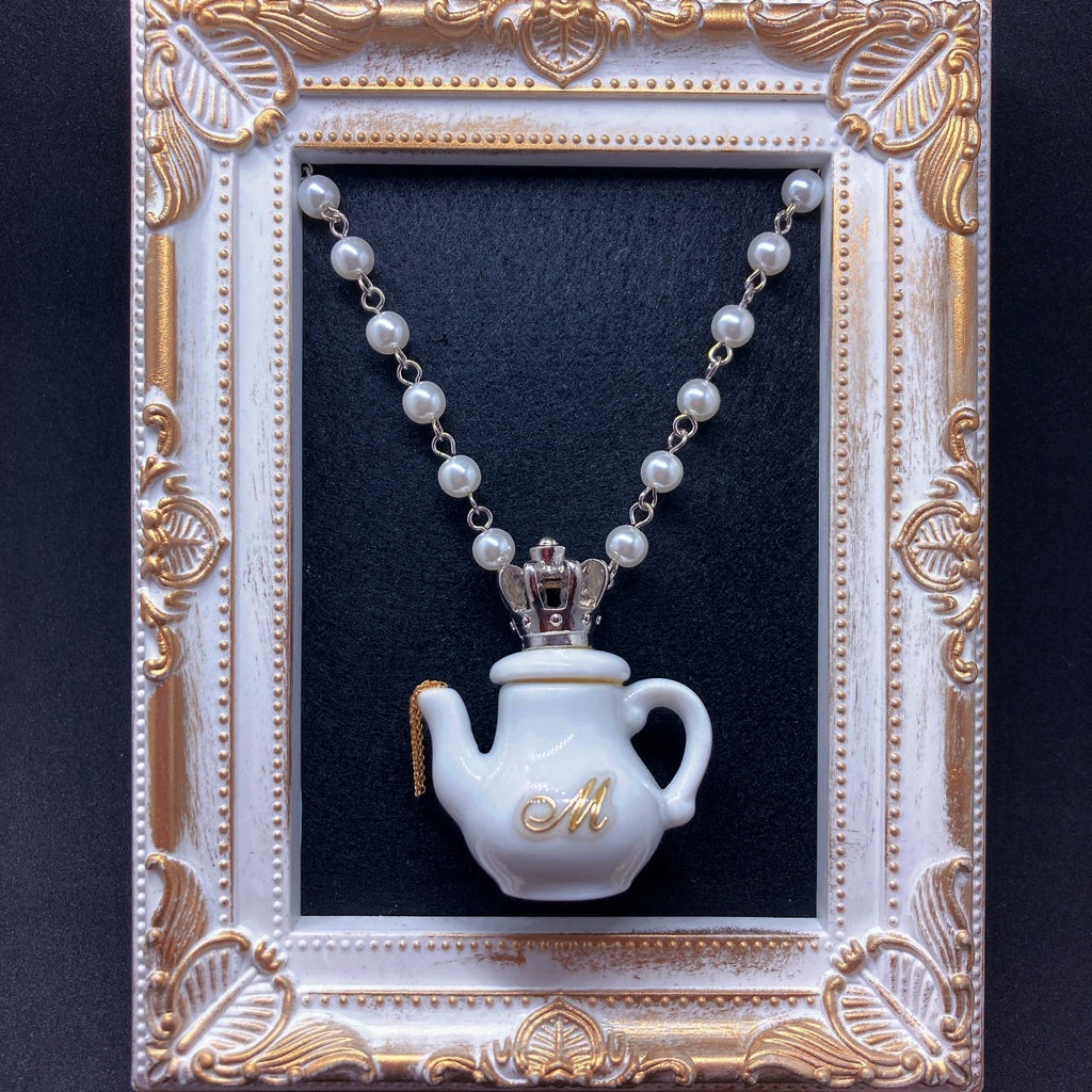 <12009>Teapot necklace silver