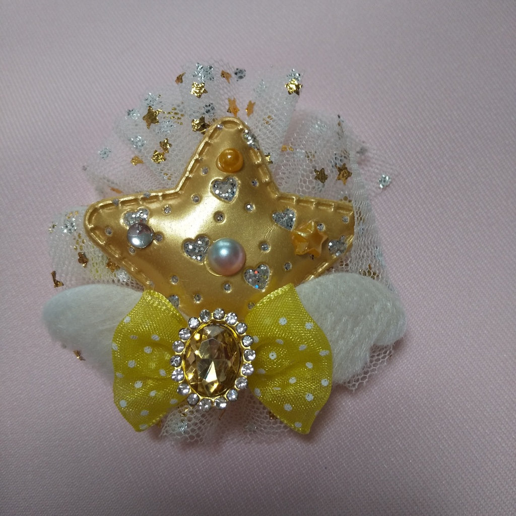 <35077>Twinkle little star hair clip (gold)2