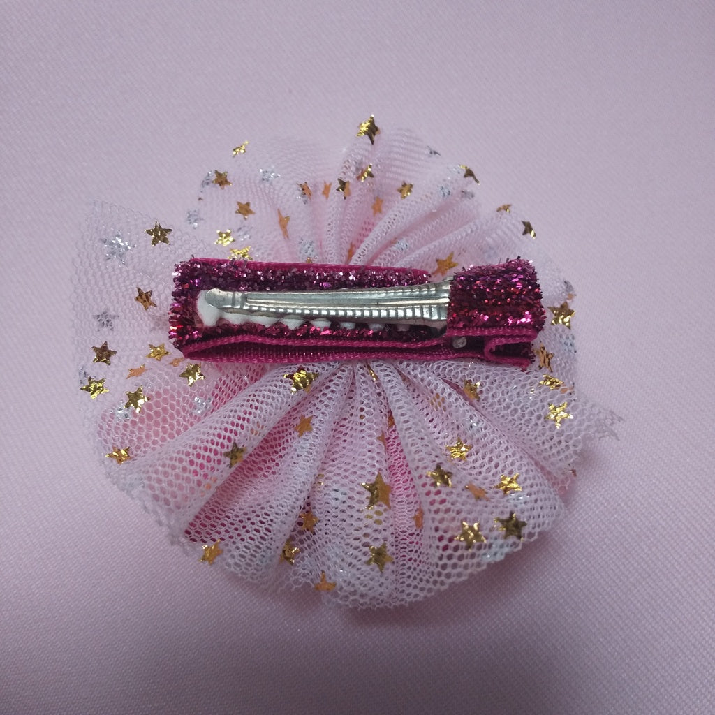 <35072>Twinkle little star hair clip (dark pink)