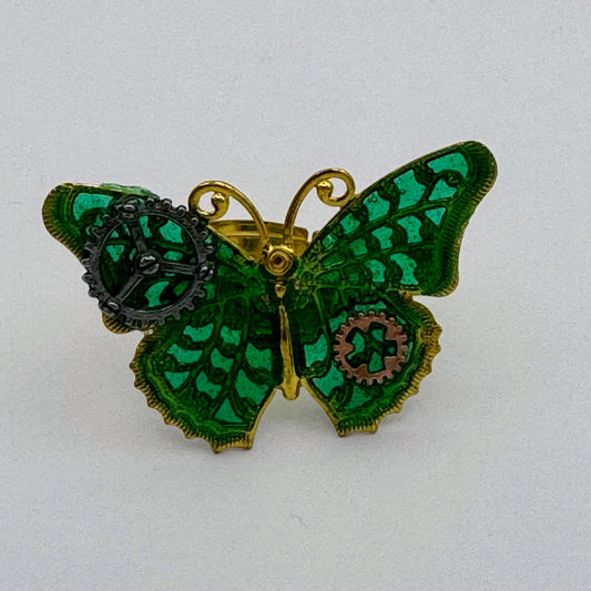 <18087>Butterfly Ring B（green）