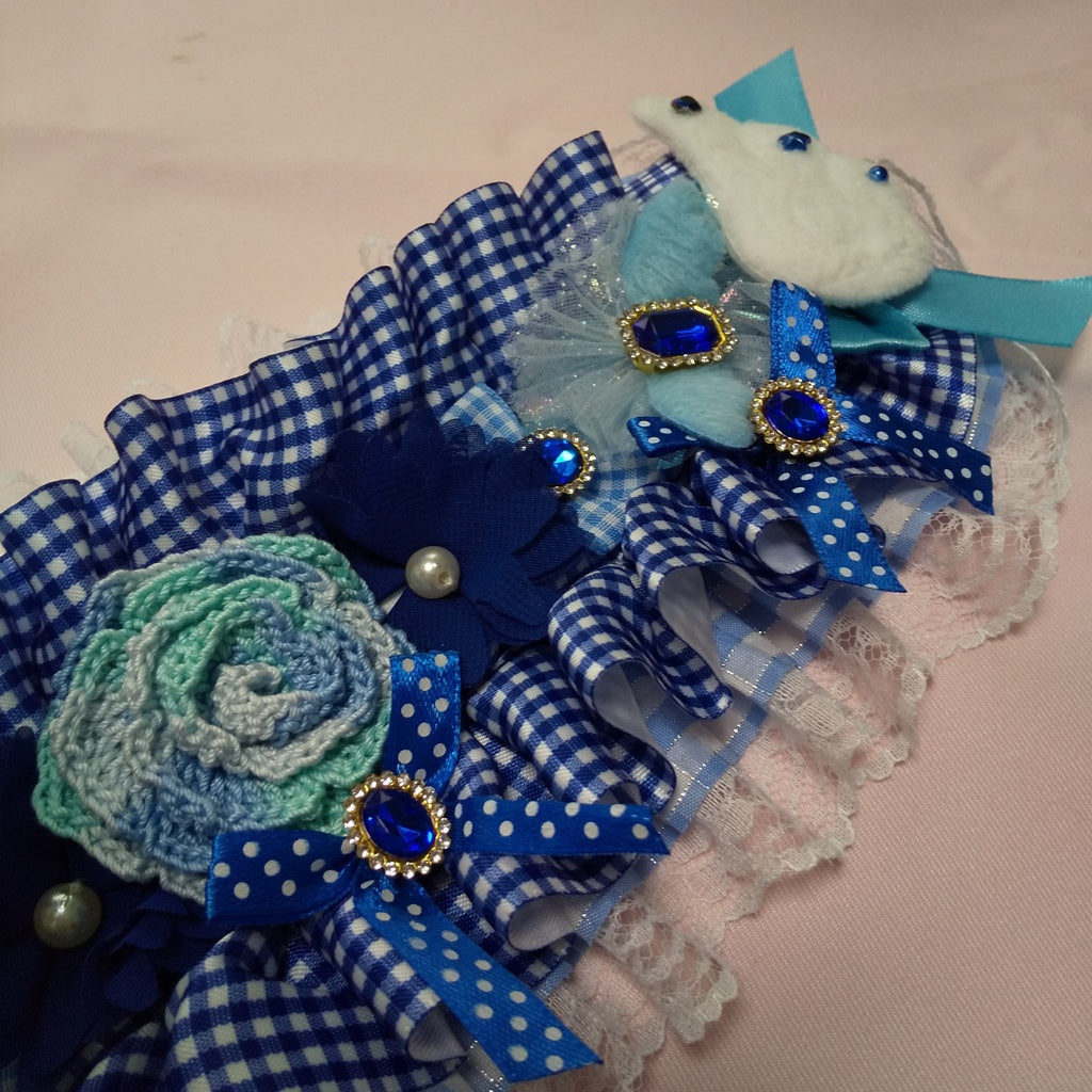 <35009>Blue headdress with wings