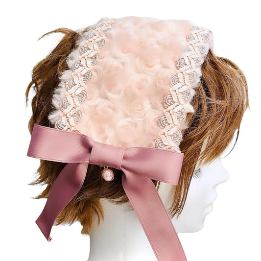 <03025>Headdress: Eco fur fabric (Pink)