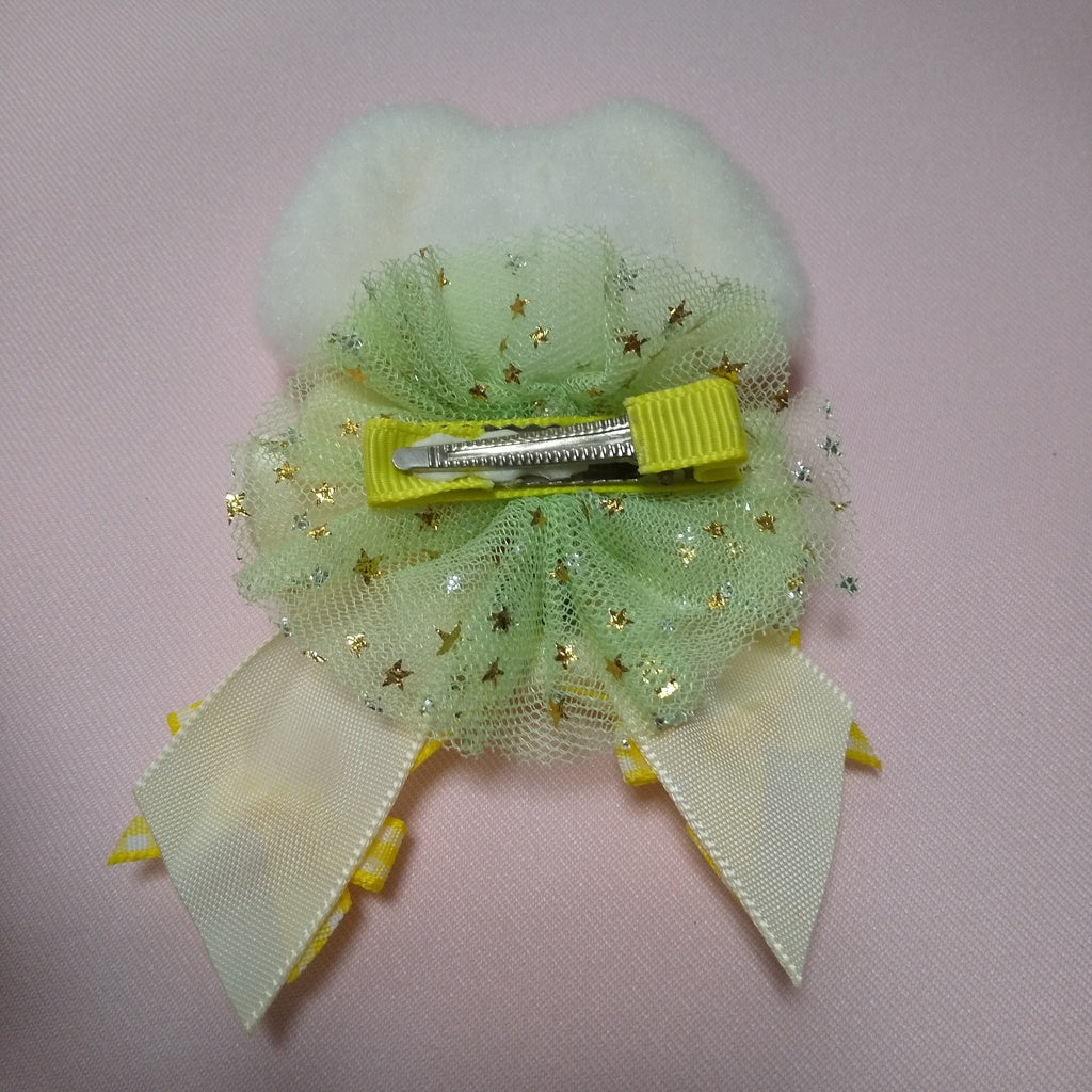 <35048>Lop-eared dog hair clip (white)