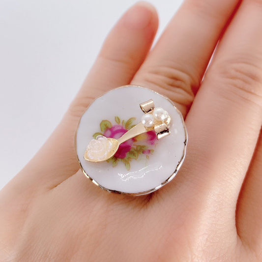 <12042>Rose sugar dish ring